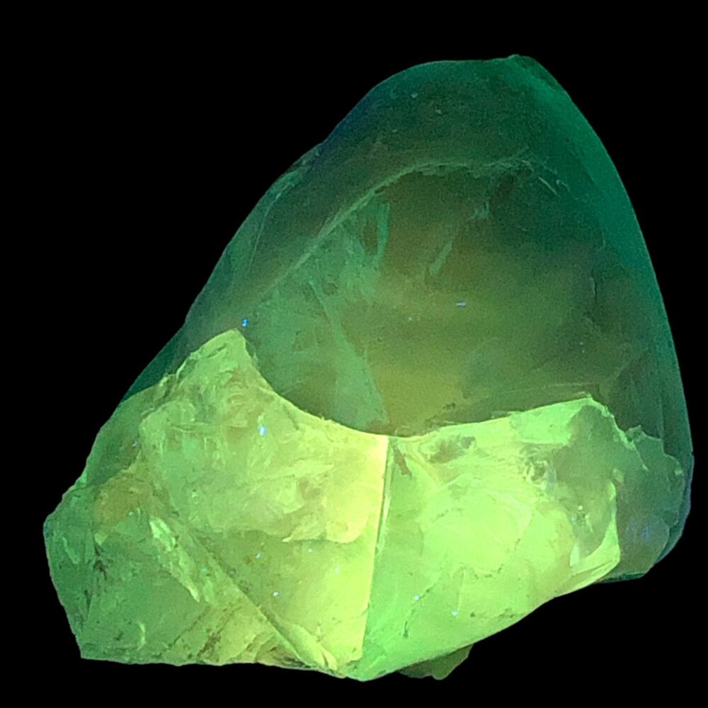 Sapphire Blue Art‎ Glass Cullet Glowing Translucent Manganese Slag #4GX103